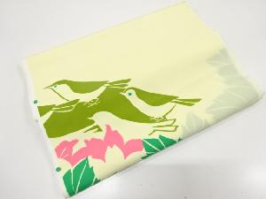 アンティーク　花鳥模様　踊り用着尺反物